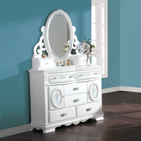 ACME Flora Dresser White Finish