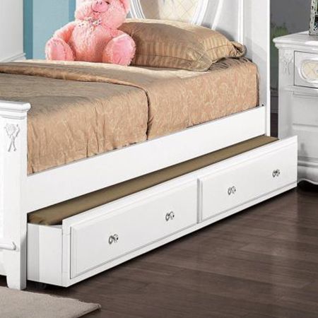 ACME Flora Trundle (Twin) White Finish