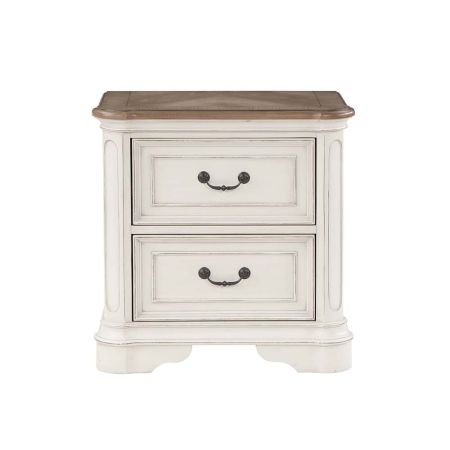 ACME Florian Nightstand Antique White Finish