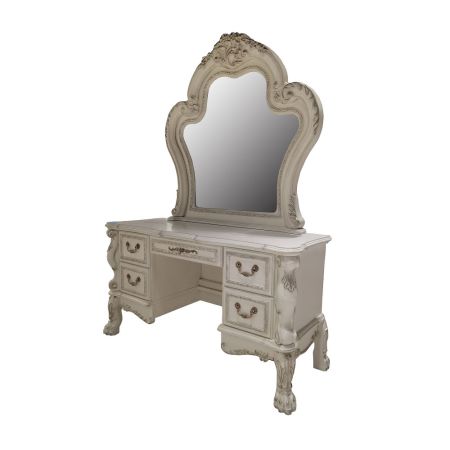 ACME Dresden II Mirror Bone White Finish