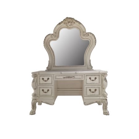 ACME Dresden II Mirror Bone White Finish