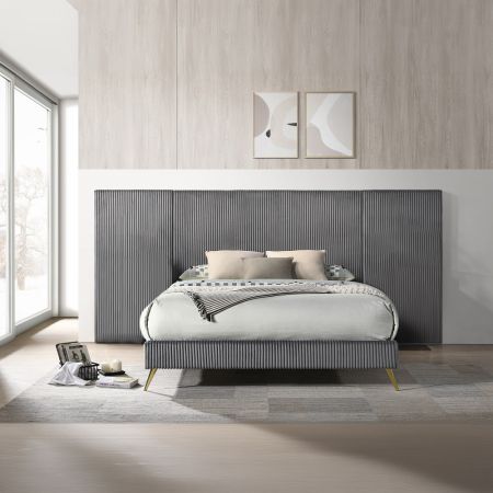 ACME Muilee Queen Wall Bed Gray Fabric