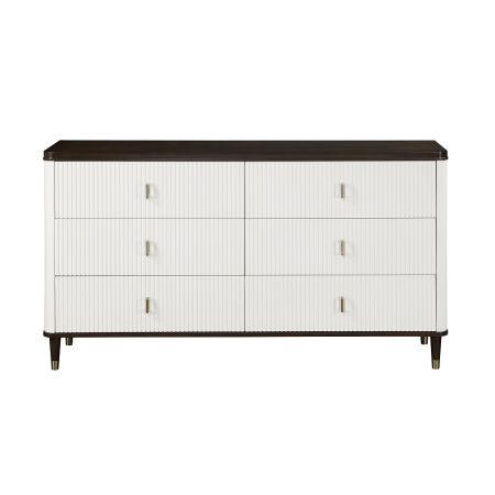 ACME Carena Dresser W/Jewelry Tray White & Brown Finish