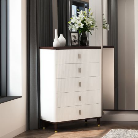 ACME Carena Chest White & Brown Finish