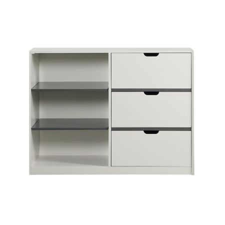 ACME Ratana Cabinet Gray & White Finish