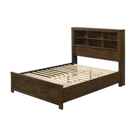 ACME Merrilee II EK Bed W/Storage Oak Finish