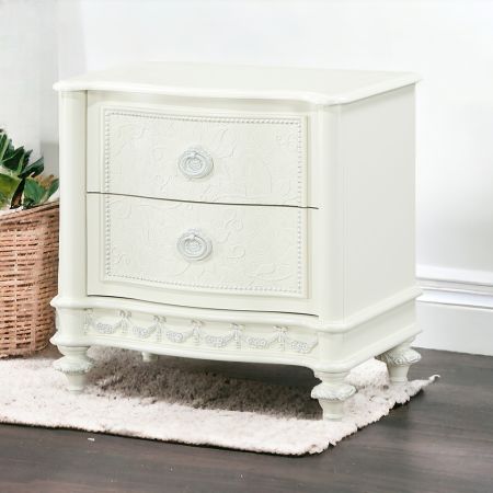 ACME Dorothy Nightstand W/2 Drawers Ivory Finish