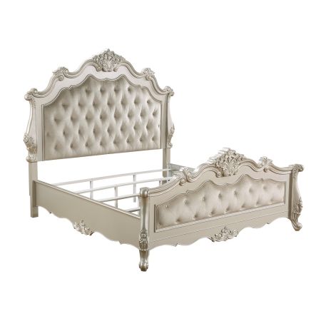 ACME Bently EK Bed Fabric & Champagne Finish