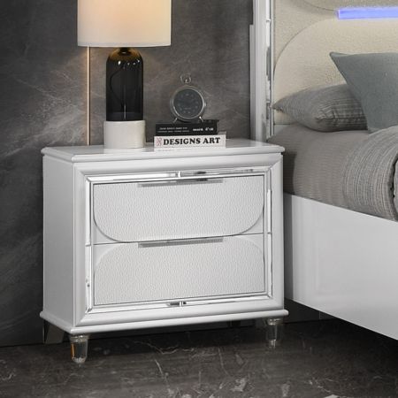 ACME Tarian Nightstand Pearl White Finish