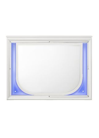 ACME Tarian Mirror W/Led Pearl White Finish