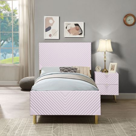 ACME Gaines Full Bed Pink High Gloss Finish