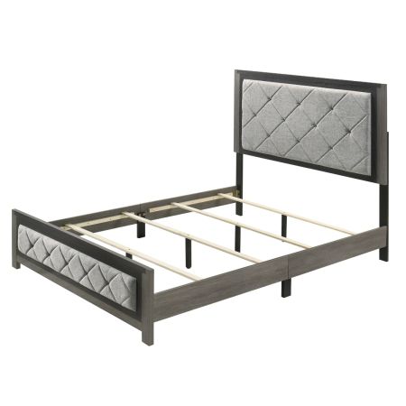 ACME Furniture Casimiro Bed Frames Gray Linen & Gray Finish