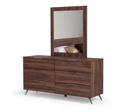 Nova Domus Brooklyn Italian Modern Walnut Mirror