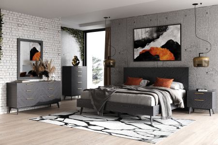 Modrest Diana - Queen Modern Grey Ash Bedroom Set