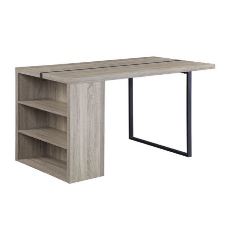 ACME Patwin Dining Table Gray Oak & Black Finish