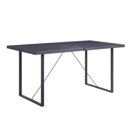 ACME Nakula Dining Table Gray Oak & Black Finish