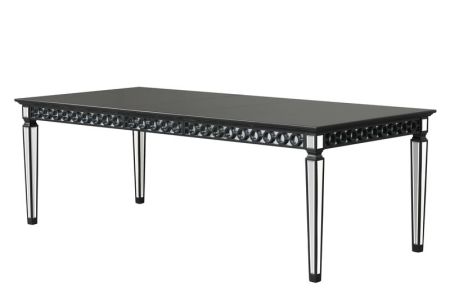 ACME Varian II Dining Table Mirrored & Black Finish