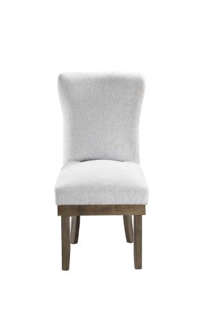 ACME Landon Side Chair (Set-2) Gray Linen & Salvage Gray Finish