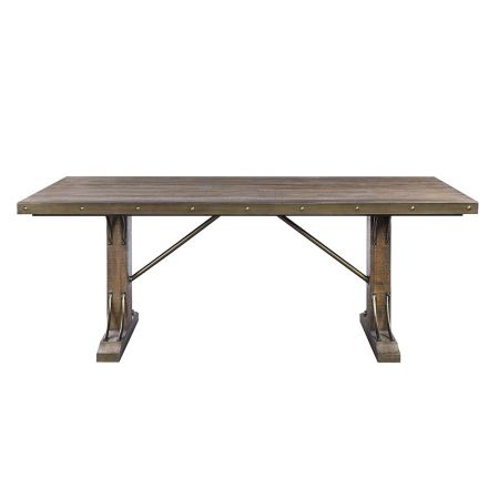 ACME Raphaela Dining Table Weathered Cherry Finish