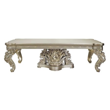 ACME Danae Dining Table Champagne & Gold Finish