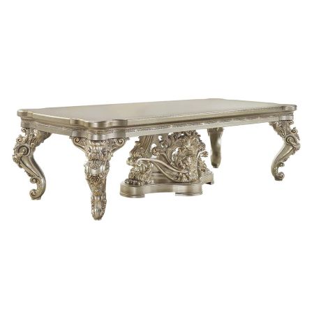 ACME Danae Dining Table Champagne & Gold Finish