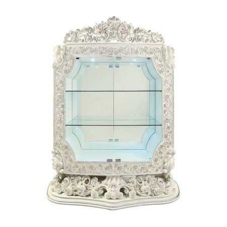 ACME Adara Curio Antique White Finish