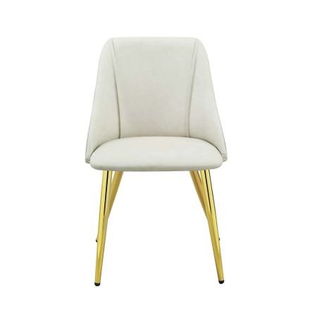 ACME Gaines Side Chair(Set-2) White Synthetic Leather