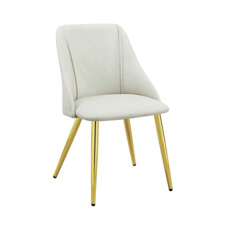 ACME Gaines Side Chair(Set-2) White Synthetic Leather