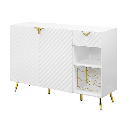 ACME Gaines Server White High Gloss Finish