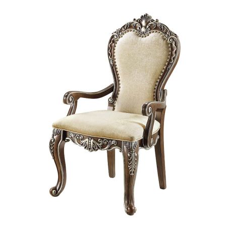 ACME Latisha Arm Chair (Set-2) Antique Oak Finish