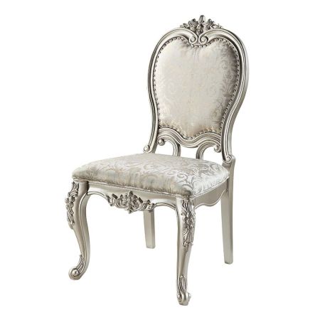 ACME Bently Side Chair (Set-2) Fabric & Champagne Finish