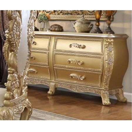 ACME Cabriole Server Gold Finish