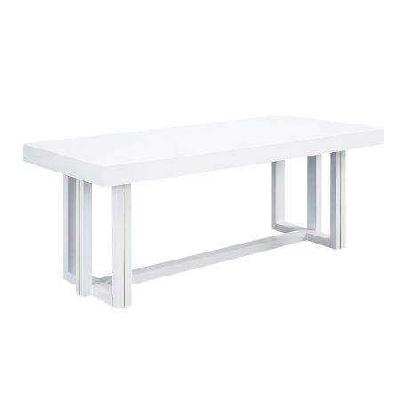 ACME Paxley Dining Table White High Gloss Finish