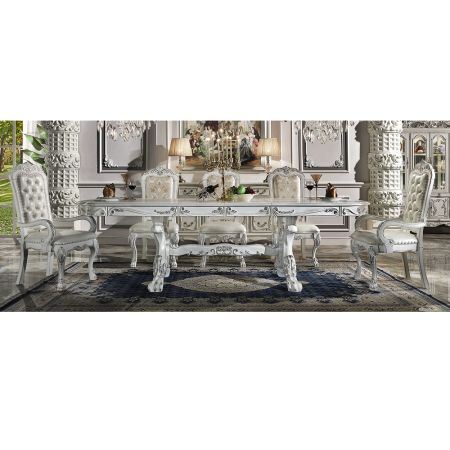 ACME Dresden Dining Table Bone White Finish