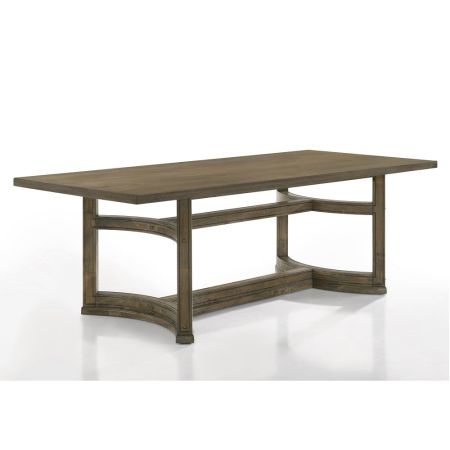 ACME Parfield Dining Table Weathered Oak Finish