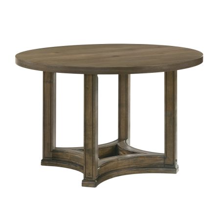 ACME Parfield Round Dining Table Weathered Oak Finish