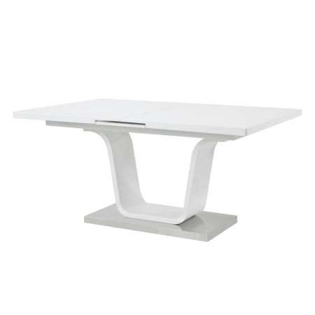 ACME Kamaile Dining Table W/Leaf White High Gloss Finish