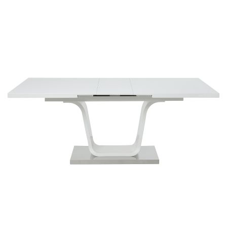 ACME Kamaile Dining Table W/Leaf White High Gloss Finish