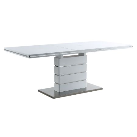 ACME Kameryn Dining Table W/Leaf White High Gloss Finish