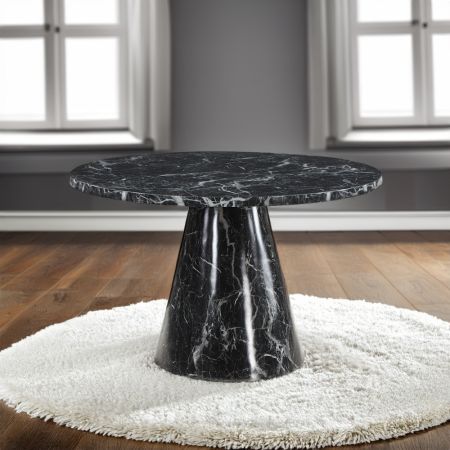 ACME Hollis Dining Table W/Marble Top Engineering Stone Finish