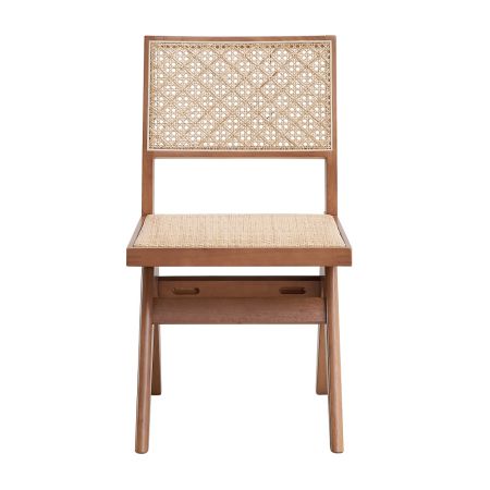 ACME Velentina Side Chair (Set-2) Rattan & Natural Finish