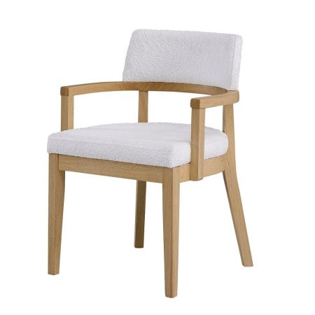 ACME Furniture Kasem Side Chair Gorge Fabric & Oak Finish