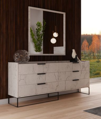 Nova Domus Marbella - Italian Modern White Marble Dresser