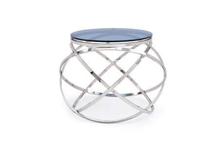 Modrest Tulare Contemporary Smoked Glass End Table