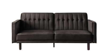 ACME Qinven Adjustable Sofa Dark Brown Velvet