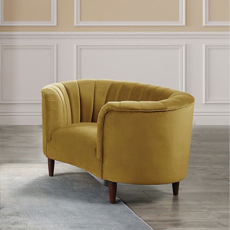 ACME Millephri Chair Olive Yellow Velvet