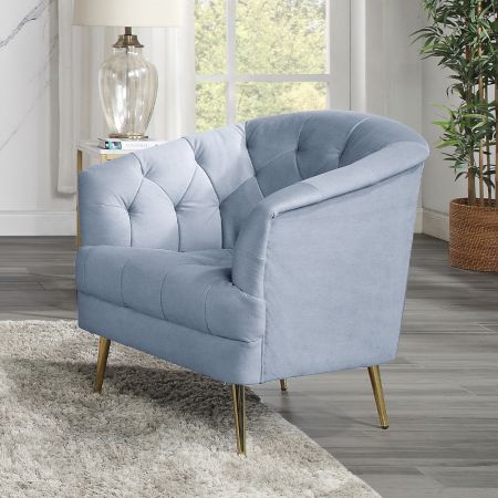 ACME Bayram Chair Light Gray Velvet