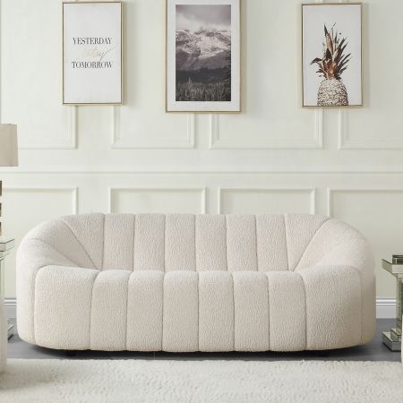 ACME Osmash Sofa White Teddy Sherpa