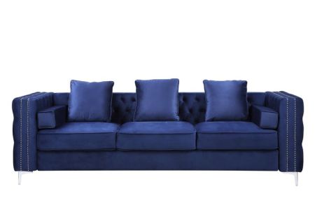 ACME Bovasis Sofa W/5 Pillows Blue Velvet