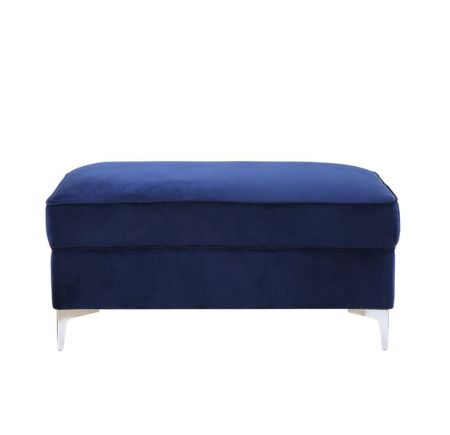 ACME Bovasis Ottoman Blue Velvet